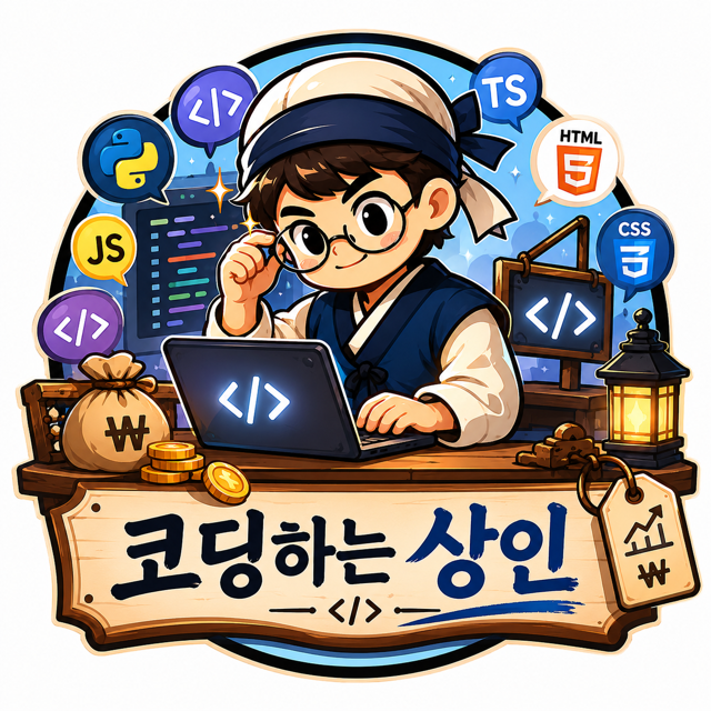 코딩하는 상인 로고